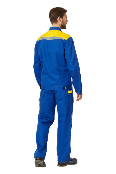 Куртка рабочая мужская летняя "Алатау" цвет васильковый/желтый