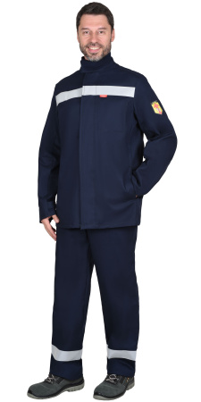 Костюм сварщика "ГЕРКУЛЕС" летний: куртка, брюки темно-синий и СОП