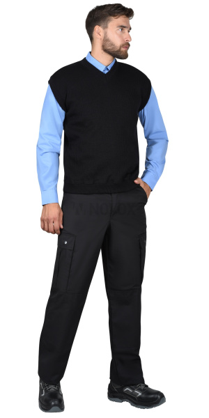 Жилет трикотажный мужской черный