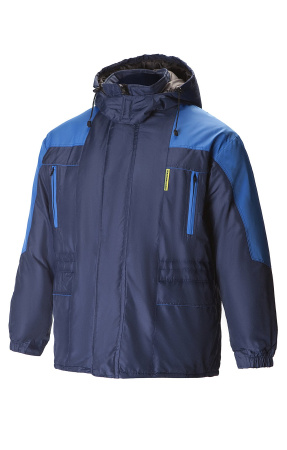 Куртка СИТИ НЬЮ утепленная темно-синяя-василек