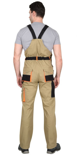 Костюм "МАНХЕТТЕН" куртка (чз), п/к песочный с оранж. и черным тк. стрейч пл. 250г/кв.м