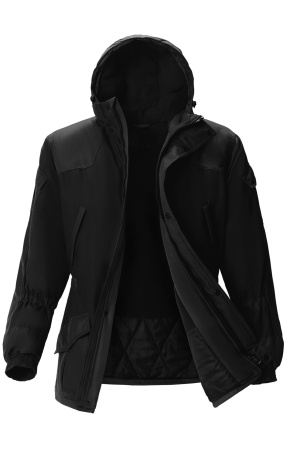 Костюм мужской Горка утепленный черный, тк.Берген, куртка, брюки