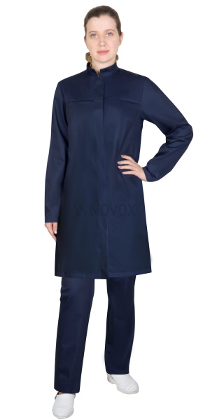 Халат "ВАЛЕНСИЯ" женский темно-синий