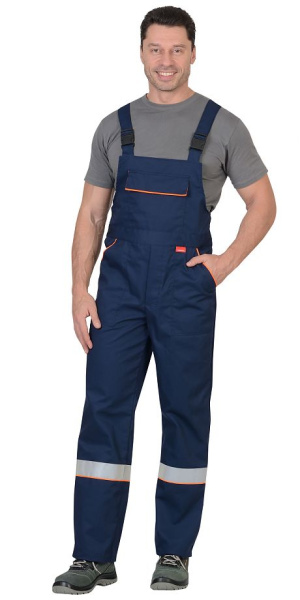 Костюм "МАСТЕР" куртка, п/к,  т.синий с оранжевой отделкой