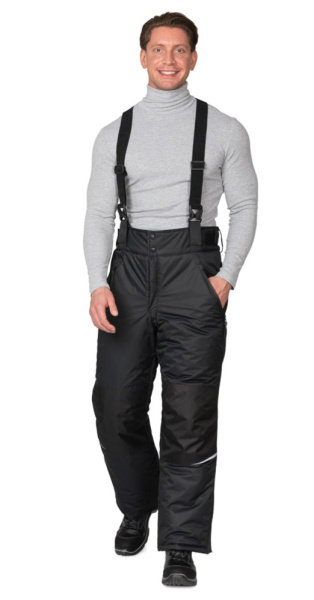 Брюки мужские утеплённые "Сюрвейер" чёрные