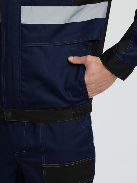 Костюм Виват-2 Премиум CH МВО (тк.Смесовая,240) п/к, т.синий/черный/васильковый