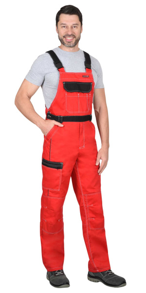 Костюм "Престиж" , куртка кор. (чз), п/к, красный с черным