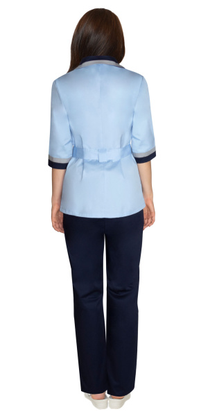 Костюм "ФЛОРА" женский голубой с темно-синим