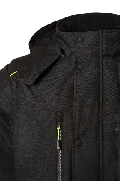 Куртка КОТКРУТ (KOTKRUT) трансформер утепленная черная/лимон