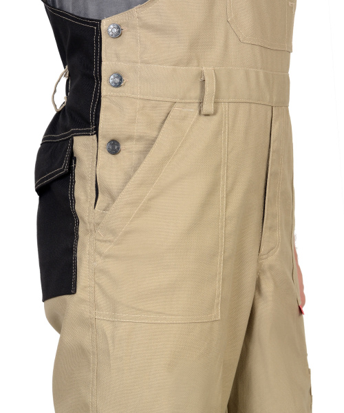 Полукомбинезон "Вест-Ворк" бежевый с черным пл. 275 г/кв.м