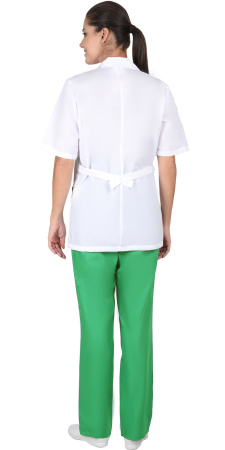 Костюм "ЛИЗА" женский белый с салатовым 