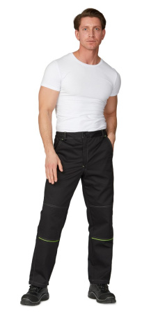 Брюки мужские "Эко-Босс" чёрные/лимонные