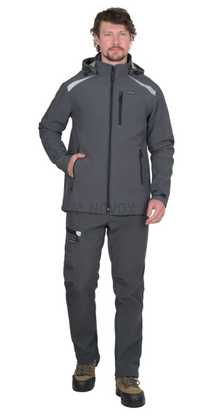 Куртка СПЕЙС софтшелл т.серая (ЧЗ)