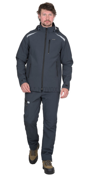 Куртка СПЕЙС софтшелл сине-серая (ЧЗ)