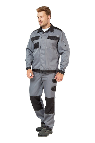 Костюм  "Умелец 1" , куртка, брюки, цвет серый/черный