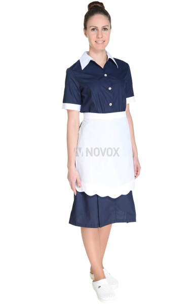 Комплект GRACE (халат и передник) NAVY (темно-синий)