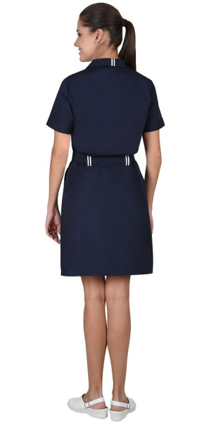 Халат "ВИКТОРИЯ" женский темно-синий