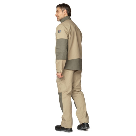 Костюм мужской "Suomi" бежевый/олива премиум (куртка и брюки)