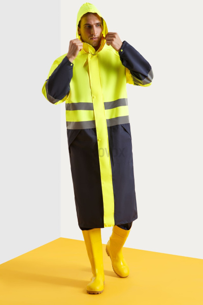 Плащ "Альбатрос Плюс" влагозащитный лимонный с темно-синим