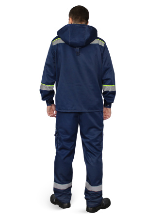 Костюм "Грань", куртка с капюшоном+п/к, цв. синий