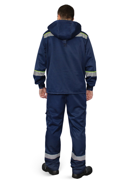 Костюм "Грань", куртка с капюшоном+п/к, цв. синий