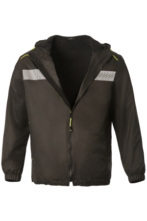 Ветровка КОТПРОФИ на флисе черная