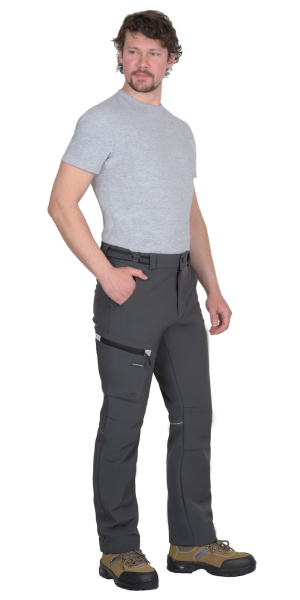 Брюки СПЕЙС софтшелл т.серые