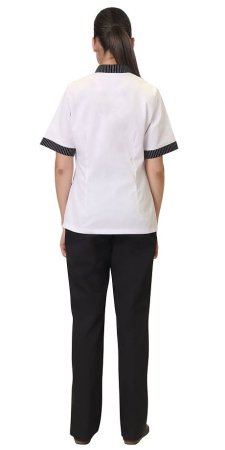 Китель "Мишлен" женский белый с отделкой