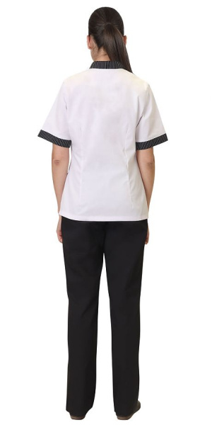 Китель "Мишлен" женский белый с отделкой