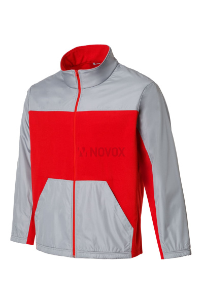 Толстовка СПЕЦ комбинированная красная/светло-серая