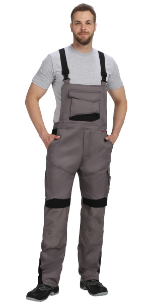 Костюм ЦИТРИН куртка (чз), п/к ср.серый с черным