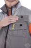 Жилет "Профессионал" зимний темно-серый со светло-серым