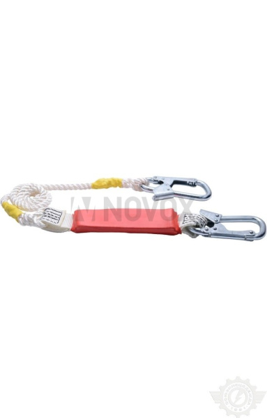 Строп из полиамидного каната с амортизатором Карабины К1- К1