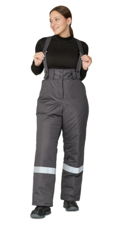 Брюки женские утеплённые "Онега" серые