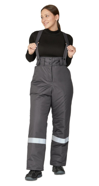 Брюки женские утеплённые "Онега" серые