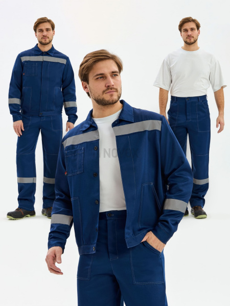 Костюм "Лигор-1" СОП К. (тк.Смесовая,210) брюки, т.синий