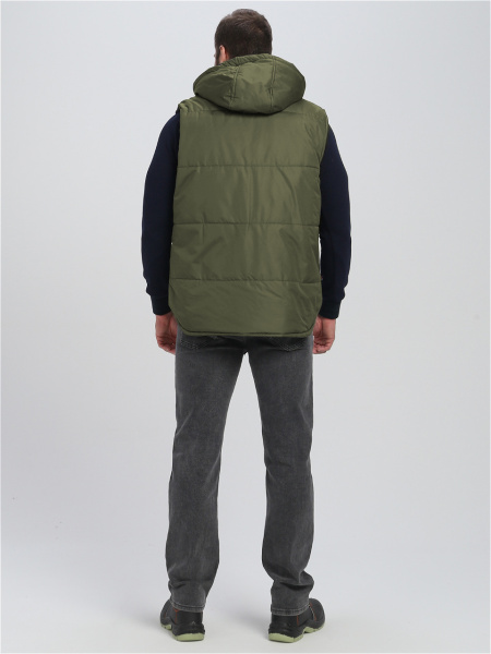 Жилет утепленный с капюшоном Респект (тк.Таслан), хаки