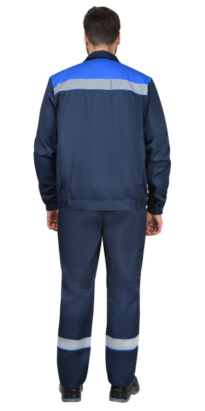 Костюм "МАСТЕР-РОСС" куртка кор., п/к, тёмно-синий с васильковым и СОП