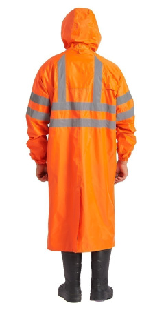 Плащ ВВЗ сигнальный нейлон с ПВХ оранжевый