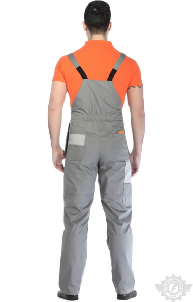 Полукомбинезон "Профессионал-2" темно-серый со светло-серым