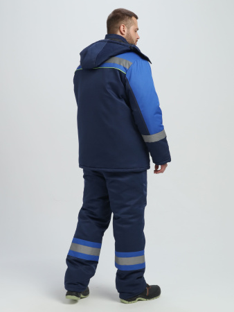 Костюм зимний "Бивек-2" СОП (тк.Смесовая,210) пк, т.синий/васильковый/лимонный