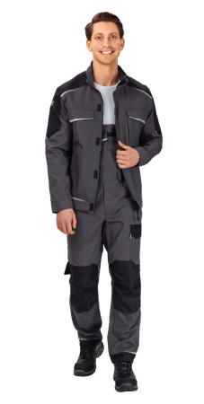 Куртка мужская "Сюрвейер" тёмно-серый/чёрный