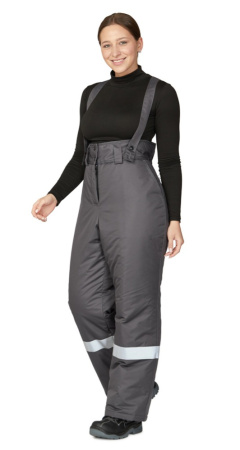 Брюки женские утеплённые "Онега" серые