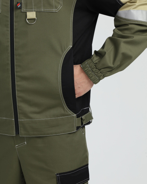 Костюм Формула-2 CH МВО (тк.Смесовая,240) п/к, хаки/черный/бежевый