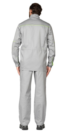 Куртка мужская "Эко-Босс" светло-серая/лимонная