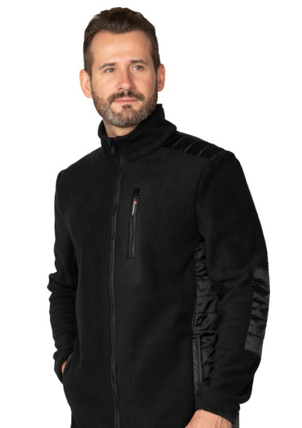 Куртка "Кеми" флисовая без капюшона чёрная