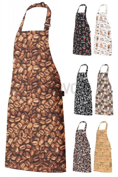 Фартук HORECA (ХОРЕКА) с нагрудником принт в ассортименте