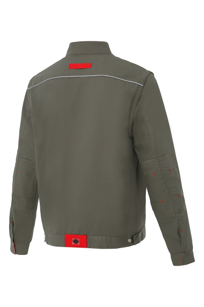 Костюм НЭКСТ (NEXT), куртка с отстегивающимися рукавами, брюки, хаки/красный