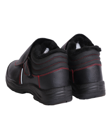 Ботинки СВАРЩИК, кожа, ПКП, иск. мех, ПУ-Нитрил