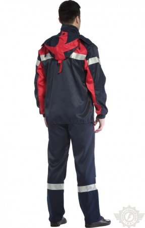 Костюм "Континент",куртка, п/к, т.синий с красным, с СВП (СОП)